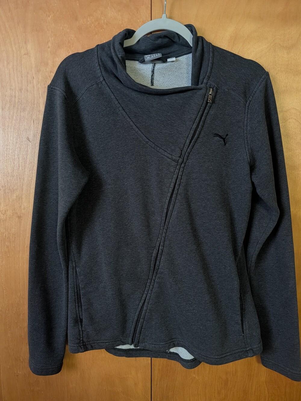 PUMA Women’s Charcoal Asymmetrical Zip Jacket